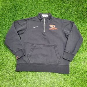 NIKE University-of-Dayton 1/4-Zip Sweatshirt M 22x24 Cropped